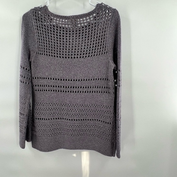 Chico’s light purplish grey sweater long sleeve size 1 - Picture 7 of 9